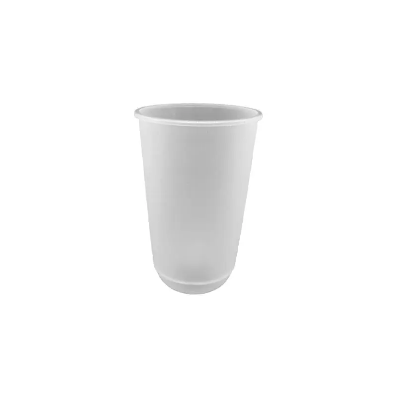 16oz (90mm Diameter) Frost Premium PP Injection Plastic "U" Style Cups - 500 Pieces/Case