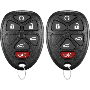 2 PCS Keyless Entry Key Fob Replacement Fits for Chevy Tahoe Suburban 1500 2500 2007 2008 2009 2010 2011 2012 2013 2014 GMC Yukon XL 1500 2500 Cadillac Escalade ESV EXT car Remote OUC60270 OUC60221