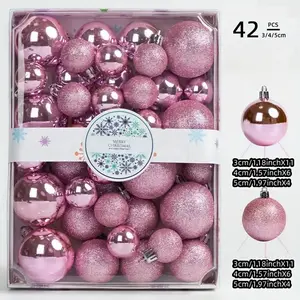 42 Pcs Christmas Tree Decorations, Multicolor Hanging Balls Set, Festive Holiday Ornaments for Home & Office Decoration