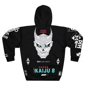 Kaiju No.8 Cyberpunk Anime Pullover Hoodie for Men - Menswear