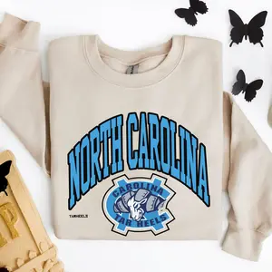 Vintage 90s North Carolina TH Sweatshirt, North Carolina Shirt, Carolina Shirt, North Carolina Fan Tee