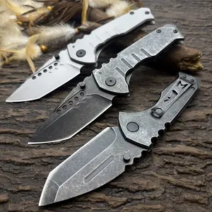 Portable Folding Multi-purpose Kitchen Knife, Stainless Steel Pocket Knife with Non-slip Handle, Ideal for Food Preparation & Daily Light-duty Work