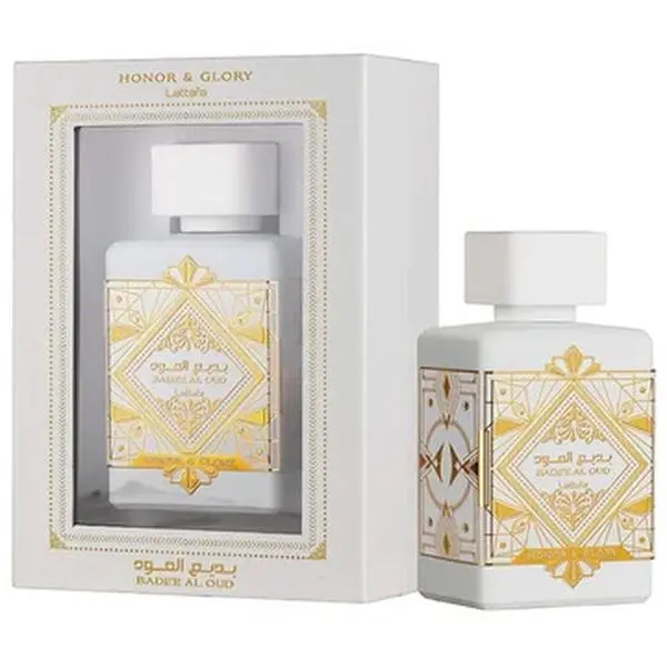 Lattafa Badee al Oud- Honor and Glory White 3.4 OZ Eau-de-Parfum Spray for Men