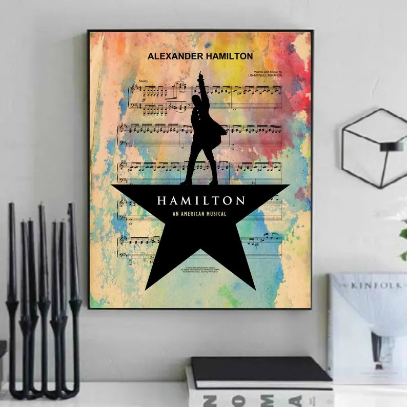 Hamilton poster, Hamilton Music Art, Wall Art, Movie Print, Gift for Film Fans