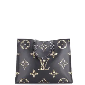 Pre-owned Louis Vuitton Canvas Coated Tote Bags REBAG OnTheGo Tote Limited Edition Jungle Monogram Giant GM by Rebag