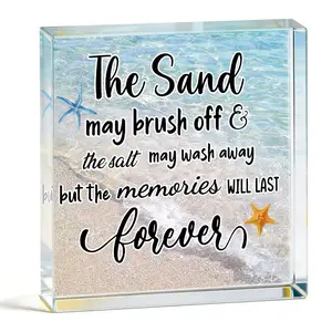 Beach Decor Gifts For Women Men Coastal Bathroom Decor For Women Ocean Home Room Decorations Acrylic Sign Summer Wedding Gifts Nautical House Decorations Sign