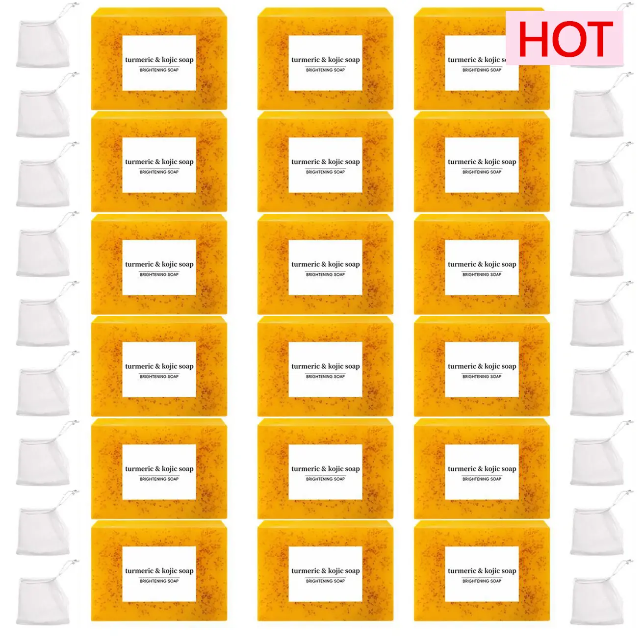 18Pcs Soap+18Soap Bag