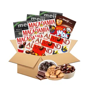MEIJI Chocolate Variety Snack Box Set – Almond & Macadamia Chocolate, Dark Chocolate, Panda Cookies | Japanese Snack Box (10 Packs,  849g)