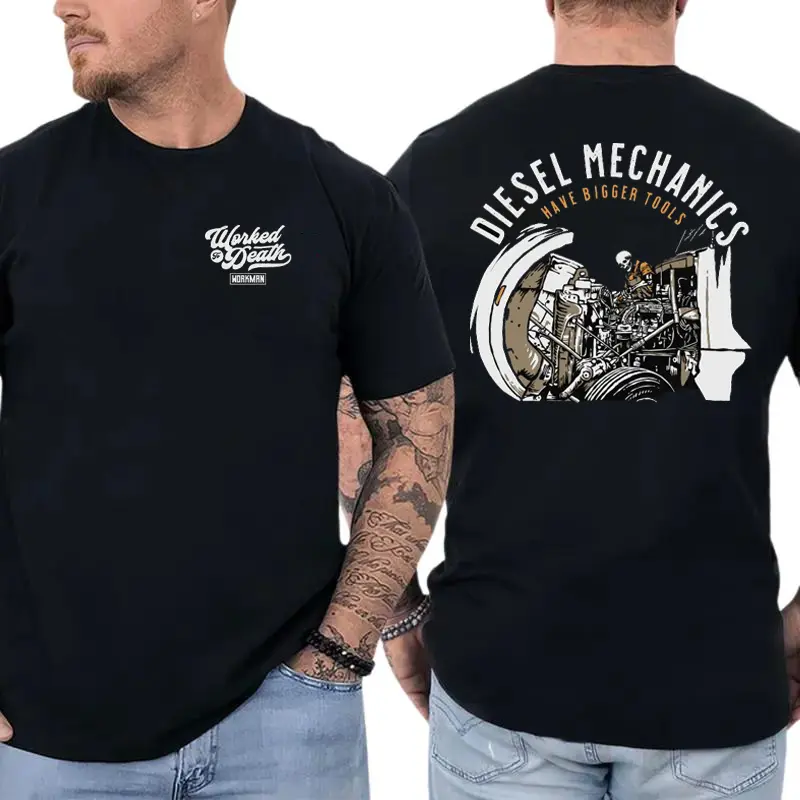 Diesel Mechanics T-Shirt, Heavy Equipment Engine Graphic Design, Funny Blue Collar Work Shirt for Mechanics & Truck Lovers, Gift for Diesel Workers
