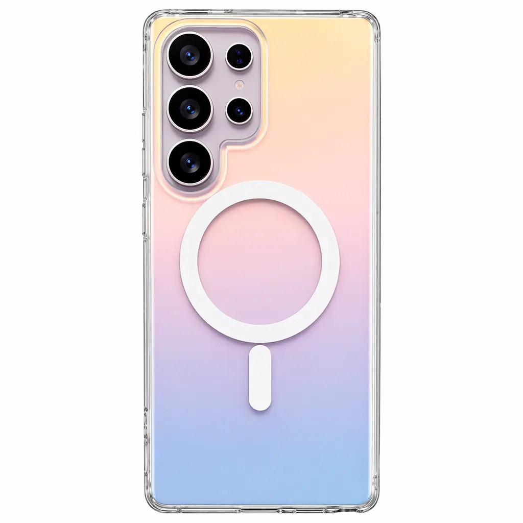 Fogepix for Samsung S26/S25/S24/S23 Magnetic Iridescent Gradient Case - Premium Shockproof Protection, MagSafe Compatible Slim Glossy Case Cover for Galaxy S26Ultra/S26S24/S23/S22+