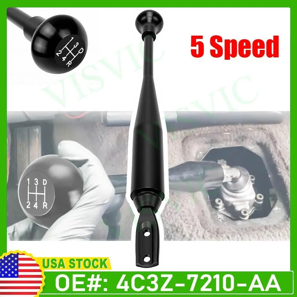 Aluminum+Iron 5-Speed Manual Shifter Stick for Ford ZF S5-42 S5-47 Super Duty F250 F350 F450, OE #4C3Z-7210-A, DIY Install, Precise Shifts, Engine & Transmission Repair Tool
