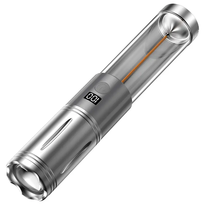 3-in-1 Outdoor Camping Flashlight with Lantern & Emergency Beacon – LED Rechargeable, Waterproof & Multi-Mode