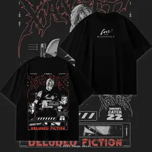 Xavier Love and Deepspace Graphic Unisex Casual Tee Acid Washed, Dark Fantasy Game Merch, Vintage Washed Video Game T-Shirt, Oversized Gamer Fashion Apparel, Viral Game Shirt for Men & Women Fans