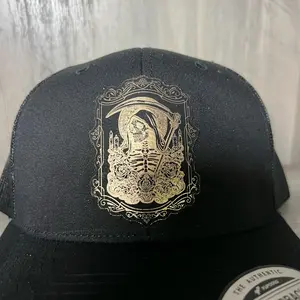 La Santisima Muerte Unique Design Hat - Mexican Culture Sybmol Cap for Protection and Good Luck