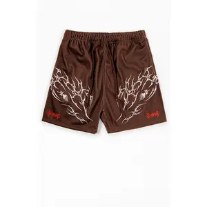 Civil Men's Brown Core Mesh Basketball Shorts