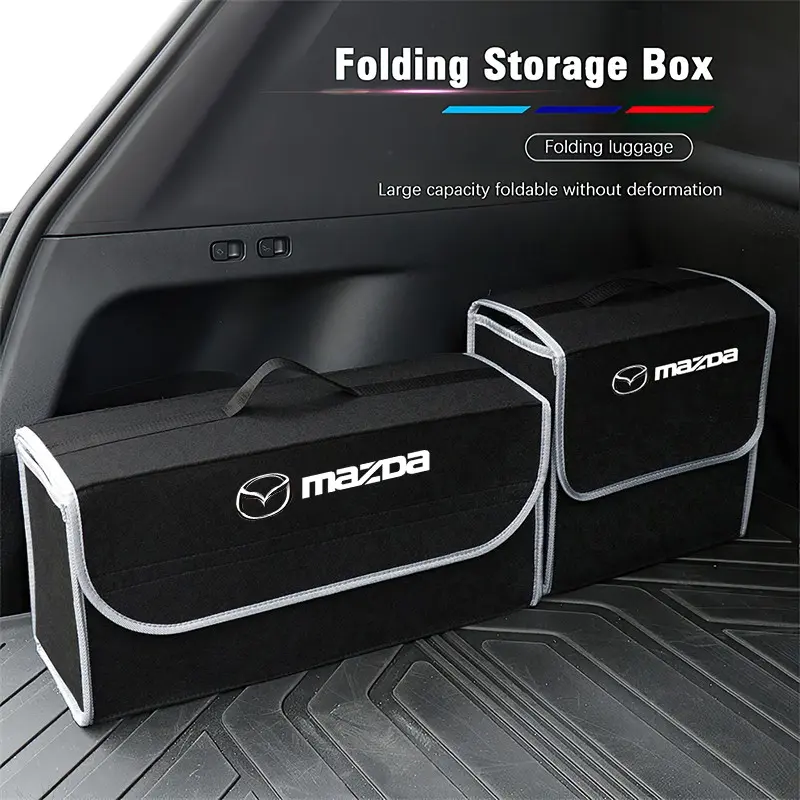 Car Boot Storage Box Tool Organizer Car Organizers And Storage Car Organizers Collect Case For Mazda 3 6 2 5 CX5 CX3 Atenza MX5 CX7 Axela CX30 CX90 CX60 CX50 MX30 CX9 RX8 CX8 Car Trunk Organizer