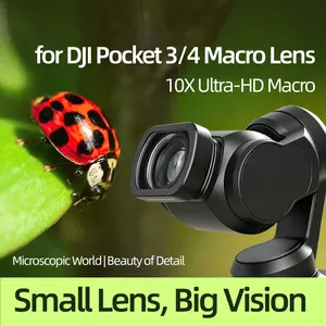 Dji Osmo Pocket3/4 Macro Lens Filter, Multi-Coated Optical Glass, Aluminum Alloy Frame, Lightweight Buckle Design, Ideal Gift