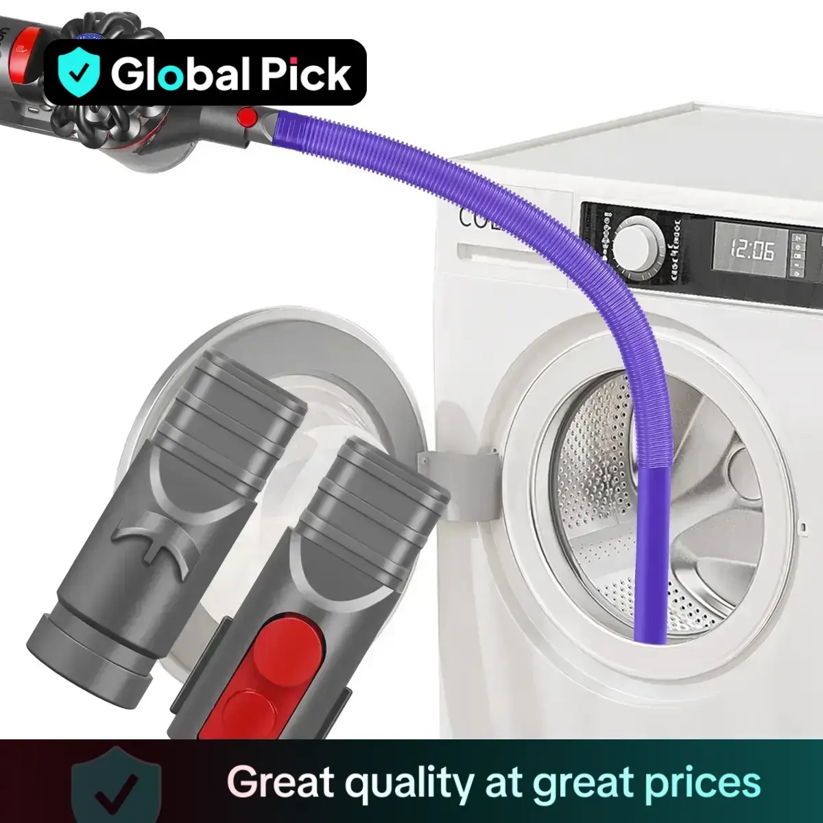 Dryer Vent Cleaner Tool Kit, 1 Set Vacuum Hose Attachment for Dyson V15 V12 V11 V10 V8 V7 V6 Vacuum Cleaners, Lint Remover, Dryer Lint Vacuum Attachme