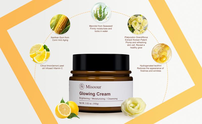 Misoour Glowing Cream - Natural Glow Enhancer, Moisturizing Cream, Korean Patented Skincare Formula with Platycodon | Ideal for All Skin Types#TikTokShopHolidayHaul
