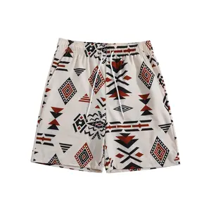 Men's Bohemian Ethnic Print Shorts | Summer Vacation Beach Shorts | American Vintage Streetwear Casual Drawstring Shorts