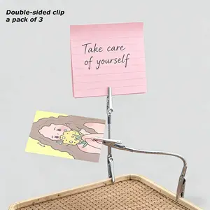 3pcs Flexible Stand with Crocodile Clips, 7.09in Dual Head Clamp, 360 Degree Rotating Clip, Hand-Free Holder, Multi-Angle Fixing, Desk Kitchen Workshop Use