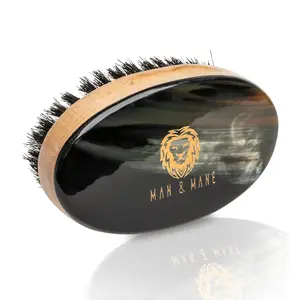 Premium Handmade Military Style Ox-horn Hair Brush