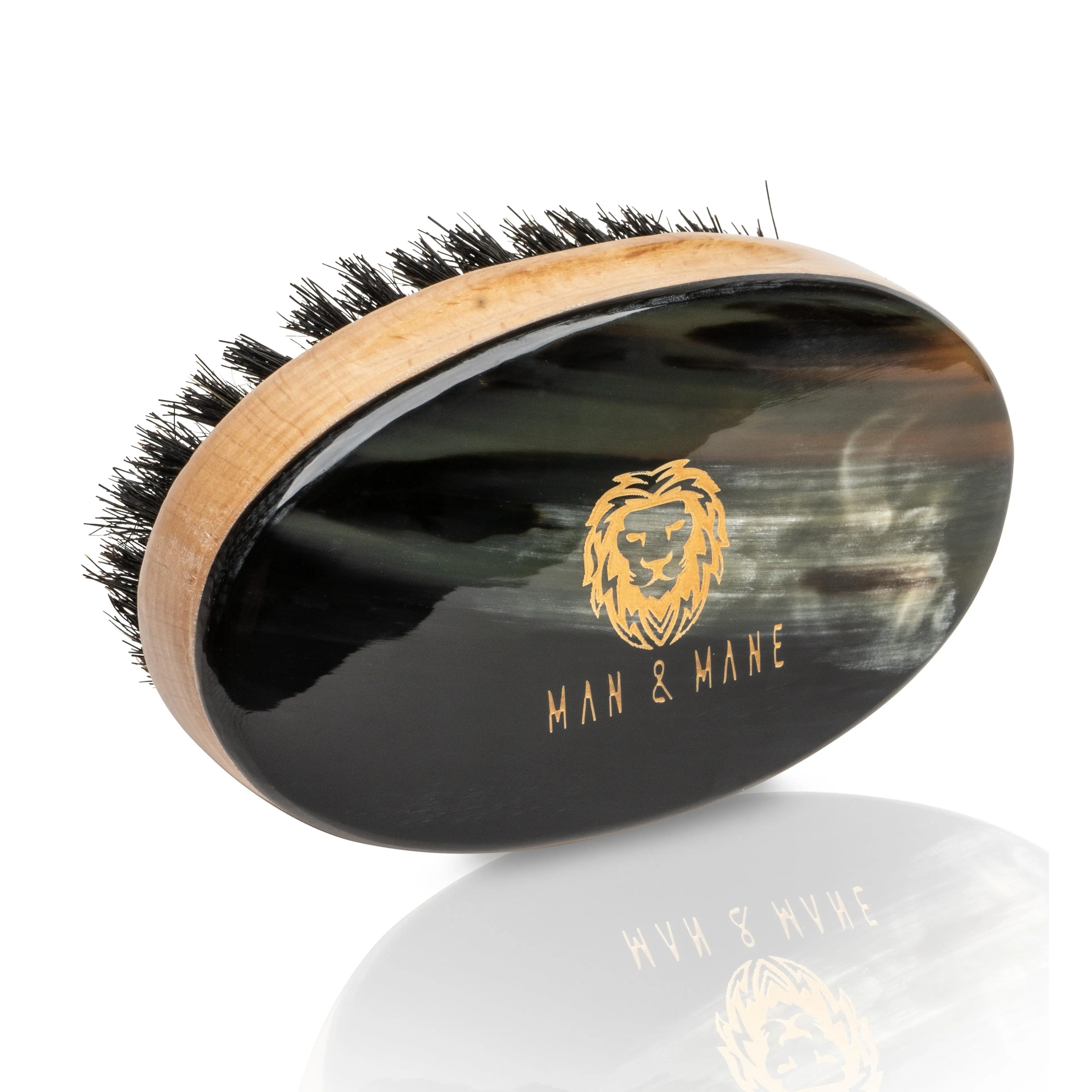 Premium Handmade Military Style Ox-horn Hair Brush