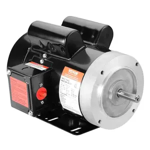 VEVOR 1.5HP Electric Motor 1725 rpm, AC 115V/230V, 56C Frame, Air Compressor Motor Single Phase, 5/8 Keyed Shaft, CW/CCW Rotation for Agricultural Machinery and General Equipment