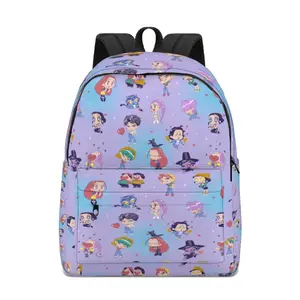 PAUSEBOLL Anime Backpack Set with Adjustable Shoulder Straps, Polyester Lining, Zip Closure, Hand Wash, Suitable