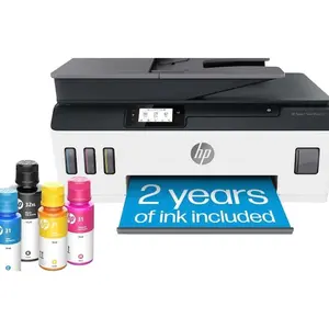 HP Smart Tank Plus 651 Wireless All-in-One Printer, Ink Tank Printer-for-Home Use, 2 Years of Ink Included Auto Document Feeder, Mobile Print, Scan, Copy, Fax. (7XV38A)