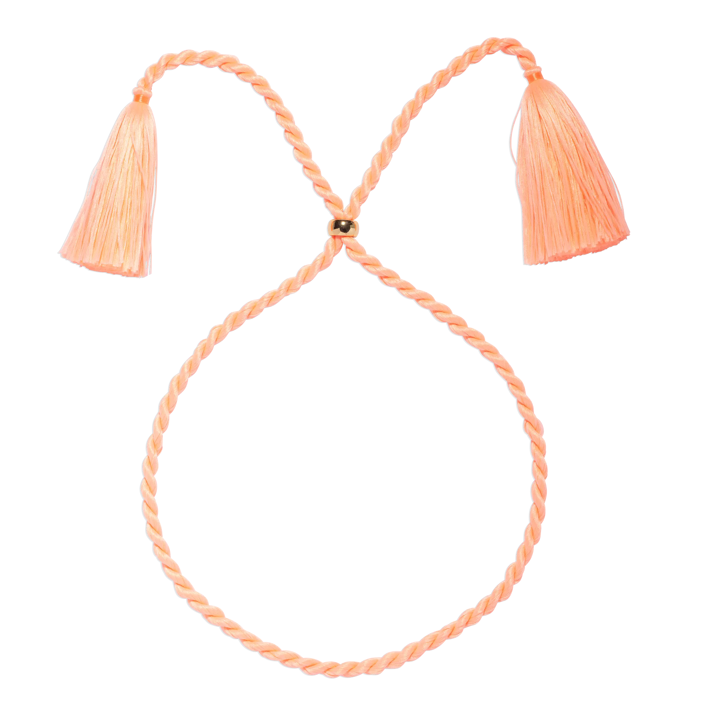 Marina Silk Cord Necklace in Coral