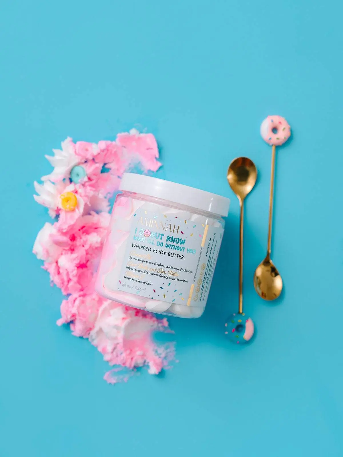 ''I Donut Know What I'll Do Without You'' Whipped Body Butter - Shea, Cocoa, Mango, Coconut, Jojoba, Vitamin E & Fruit Extracts