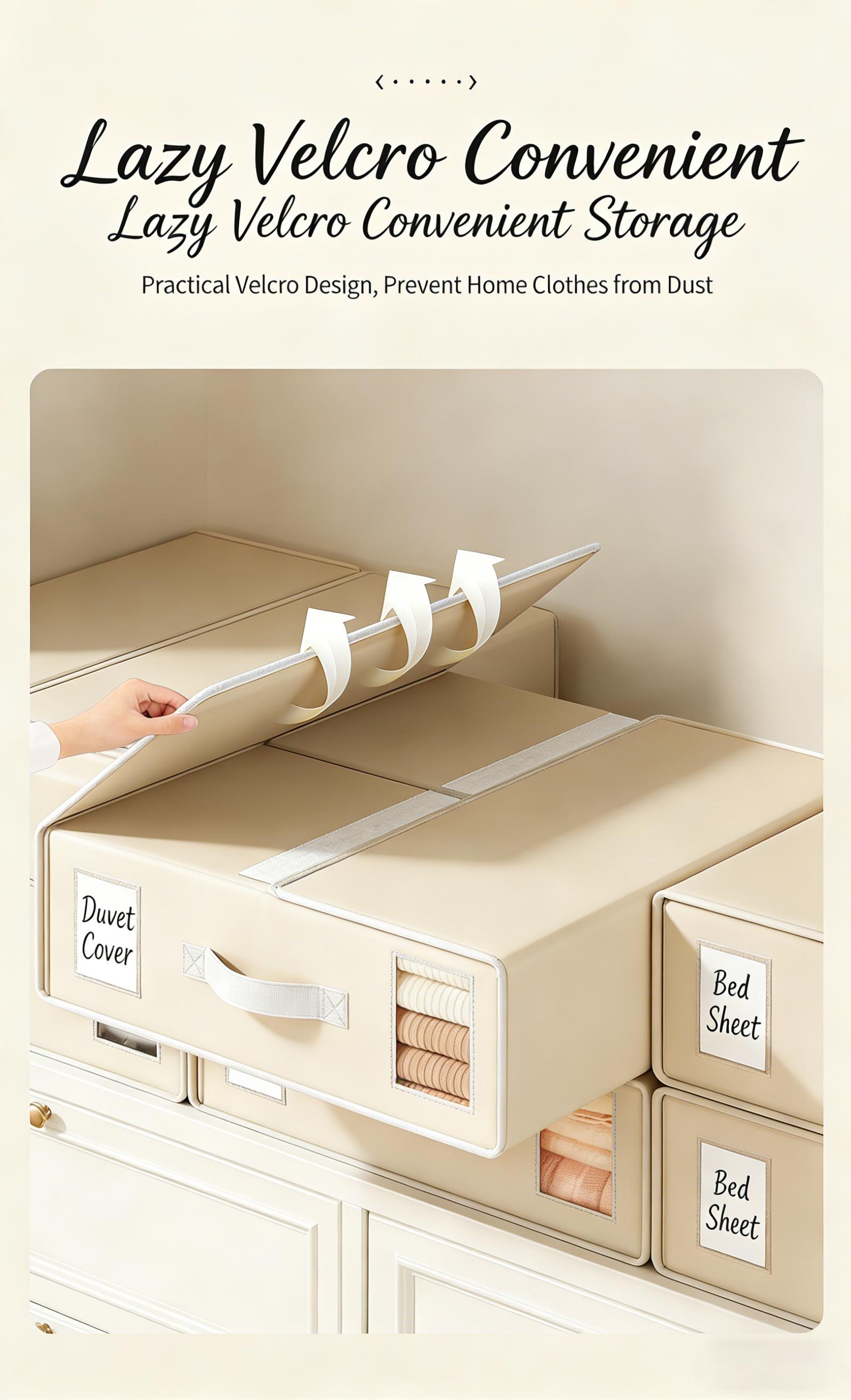 Space-Saving Foldable Storage Bins for Bedding  Perfect for Sheets, Quilts & Towels  Closet Organizer