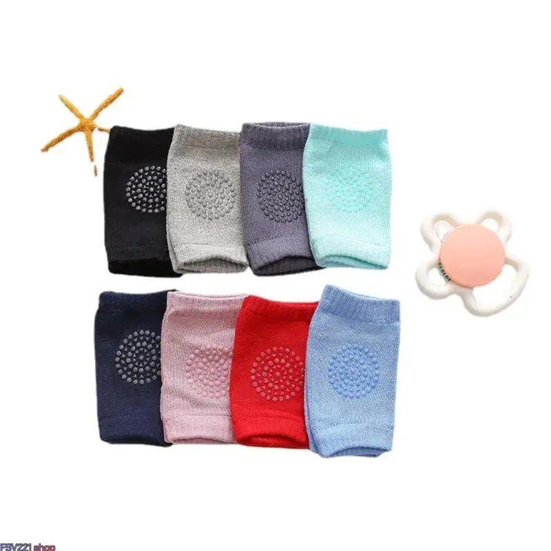 5-Pair Anti-Slip Solid Baby Knee Pads & Kneesocks, Infant Safety Protectors, Crawling Cushion Warmers for Elbow & Leg Baby Anti-Slip Crawling Knee Pads Ideal for Crawling, Learning to Walk, Home Play, and Protecting Toddler Knees from Scratches & Bruises