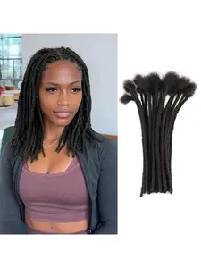 10 Strands/pack, 0.6 Inch Thick, Real Hair, Crochet Braided Extensions, Unisex, Dyeable and Twistable, 99j T1b30 T1b27