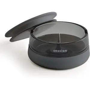 Goods ashtray with silicone lid outdoor ashtray with replaceable debowler design made with premium borosilicate glass material portable and easy to clean ideal for indoor outdoor