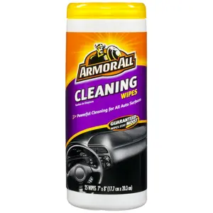 Armor All Automotive Cleaning Wipes Removes Ground-in Dirt Dust & Grime Lint-free 25 Disposable Wipes