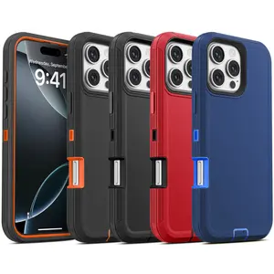 iPhone Case For 17 16 15 14 13 12 / Pro Max / Air / Plus / Pro / Case Heavy Duty Shockproof Rugged Cover Protective 3 in 1 Case