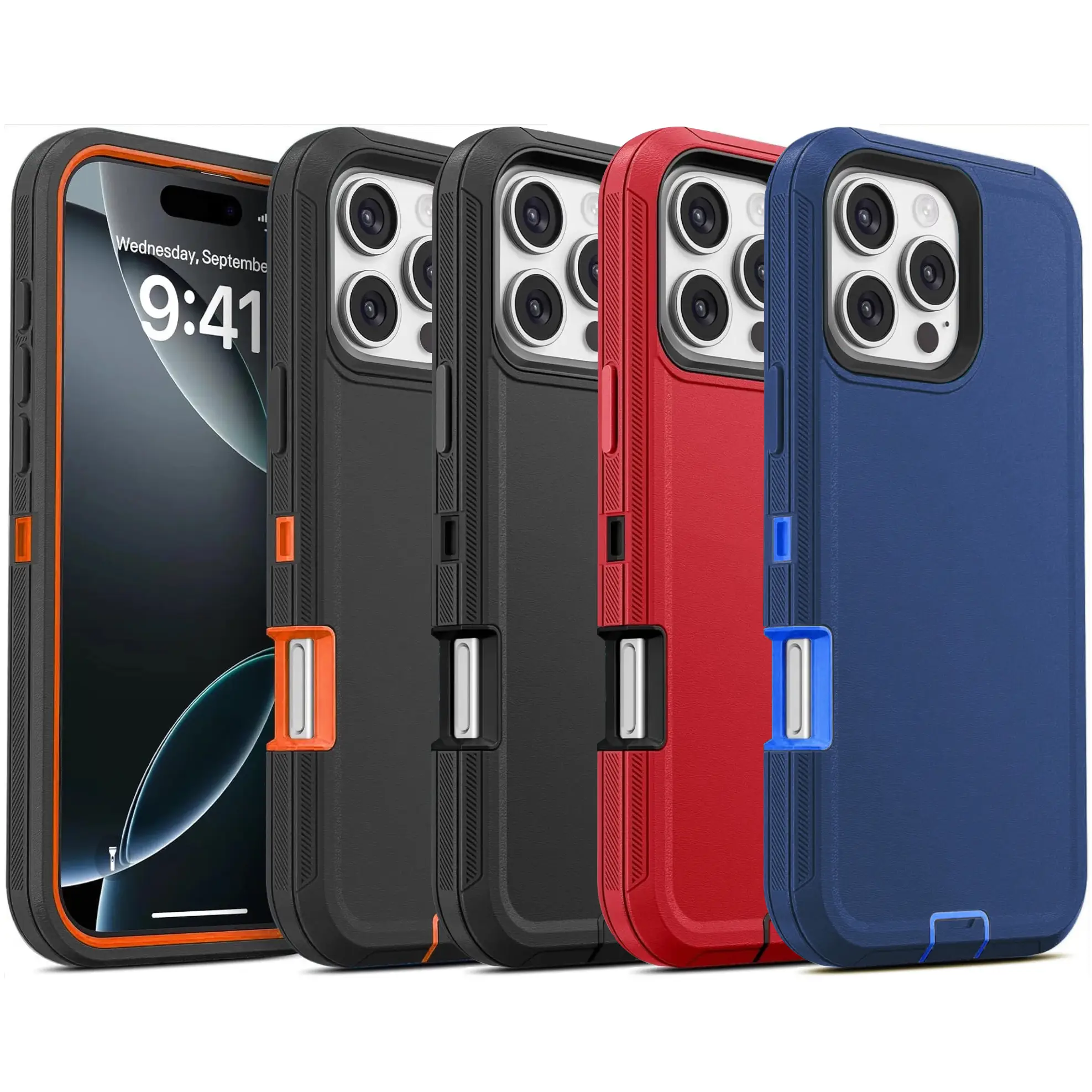 iPhone Case For 17 16 15 14 13 12 / Pro Max / Air / Plus / Pro / Case Heavy Duty Shockproof Rugged Cover Protective 3 in 1 Case