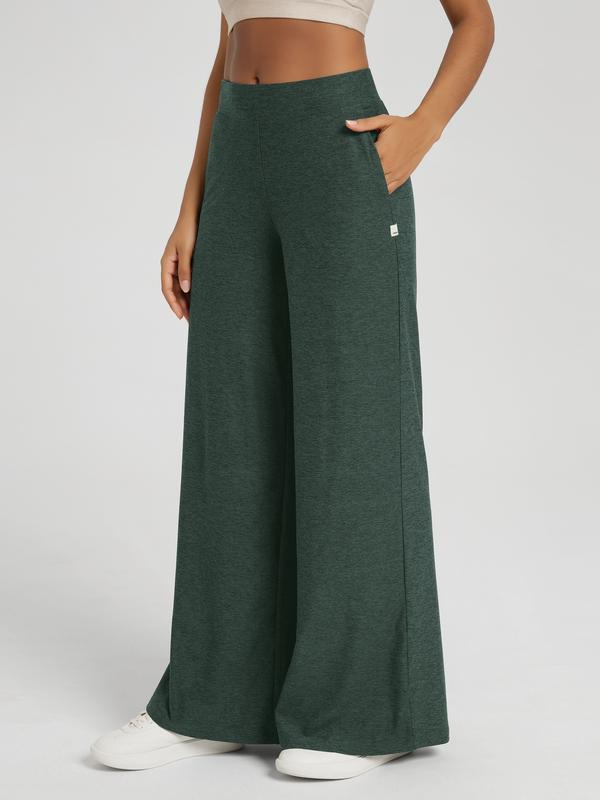 ODODOS Women's Extra Wide Leg Pants - Ultra Soft odSTRATUM Tech Casual Relaxed Lounge Pants with Pockets - 29" Inseam