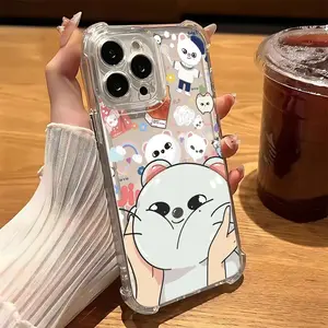 Cartoon S-Strays Phone Case Suitable for iPhone 17 promax 16 15 14 13 12 11 Pro Max Air X XSMAX Plus Anti-Fall Transparent shockproof protection Soft  silicone Back Cover