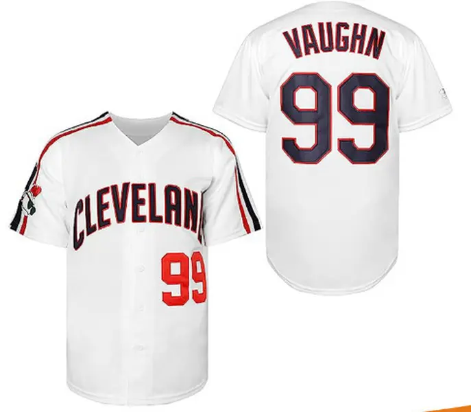 ABTOT Men's #99 Ricky Vaughn Jersey 90s Hip Hop Apparel Movie Baseball Jersey Sewn
