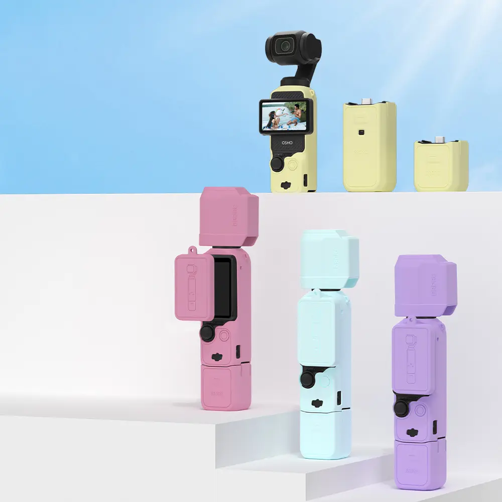 Silicone Protective Case Cover for DJI Osmo Pocket 3 Camera - Full Protection, Non - Slip, Easy - Clean Design with Anti - Lost Features，Choose from a variety of colors as you please