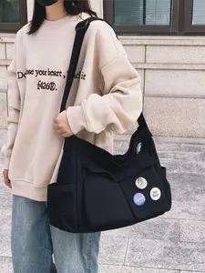 New Canvas Crossbody Bag for Men, Large Capacity Travel Tote, Single Shoulder Bag, Underarm Women's Bag, Fashionable and Durable, Messenger Bag, Canvas Messenger Bags