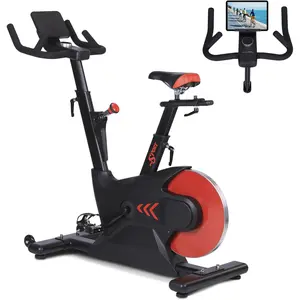Exercise Bike, Cardio Stationary Bikes for Home, 276LBS Weight Capacity Indoor Cycling Bike with LCD Monitor, Smart App, Seat Cushion, Rear Flywheel, Workout Bike for Home Cardio