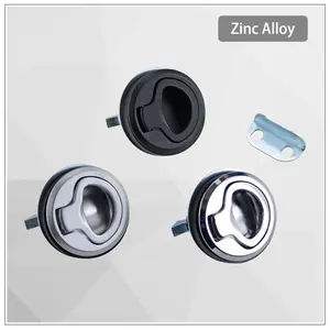 Zinc Alloy Embedded Panel Lock Handle Industrial Electrical Anti-Collision Switch Cabinet Distribution Box Control Lock