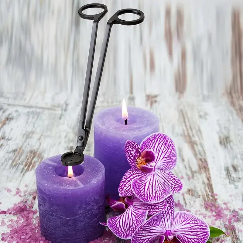 Stainless Steel Black Candle Wick Trimmer and Cutter