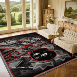 Velvet soft and comfortable patterned printed carpet, Decorative Area Rug, suitable for multiple scenarios, available in various sizes, soft and non-shedding.