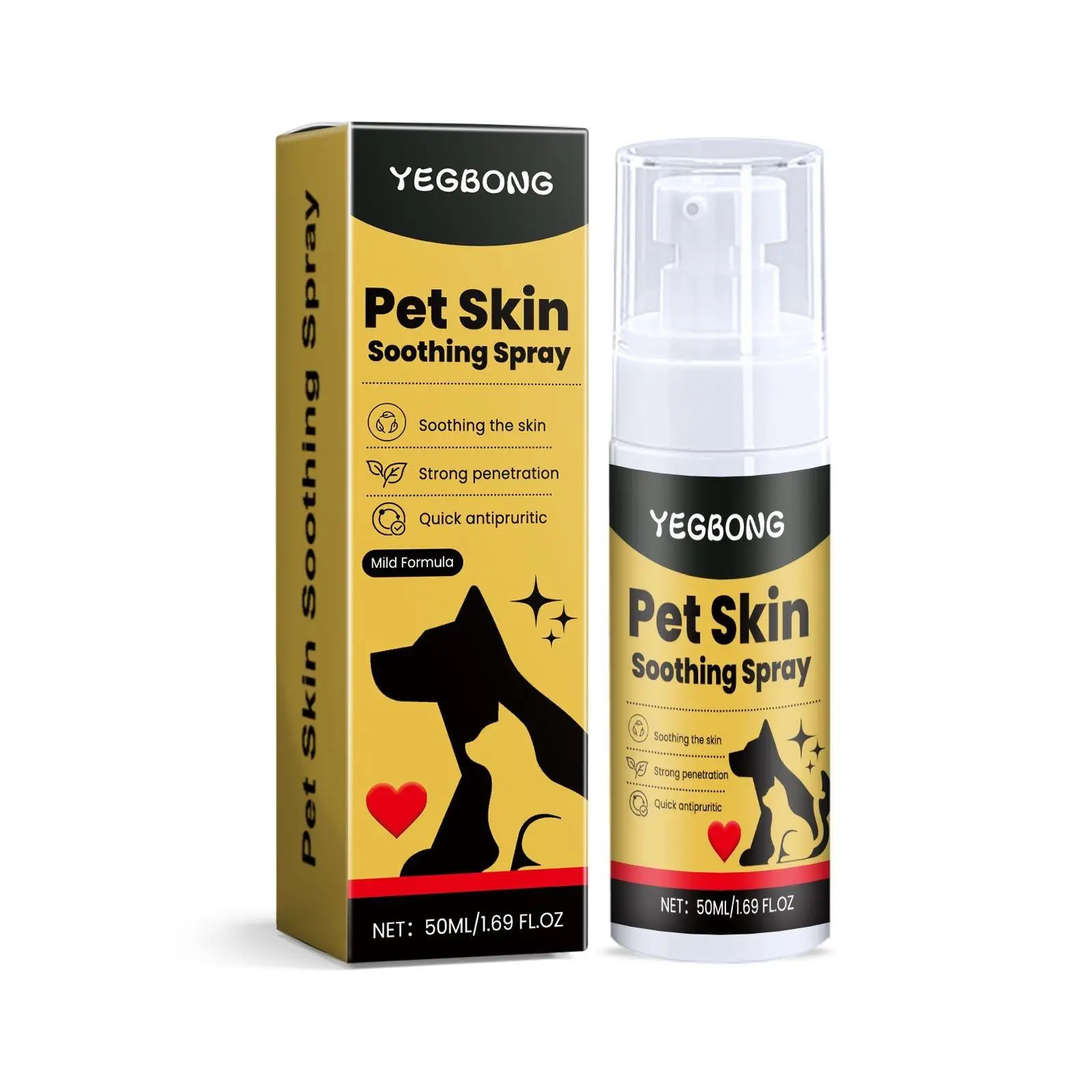 【AAA1】Pet Skin Sprays for Dogs & Cats -Nature Soothing Spray for Clean and Soft Skin, Reduces ltchy Scratching