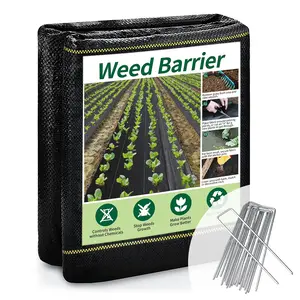 Premium Heavy Duty Weed Barrier Landscape Fabric, 2.5/3.2OZ Woven Geotextile Fabric Under Gravel, High Permeability for Weed Blocker Weed Mat, Driveway Fabric, Weed Control Garden Cloth